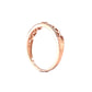 Stacked Diamond Chain Ring in 14k Rose Gold