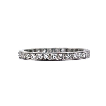 .32 Art Deco Diamond Eternity Wedding Band in Platinum