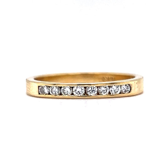 .24 Round Diamond Wedding Band in 18k Yellow Gold