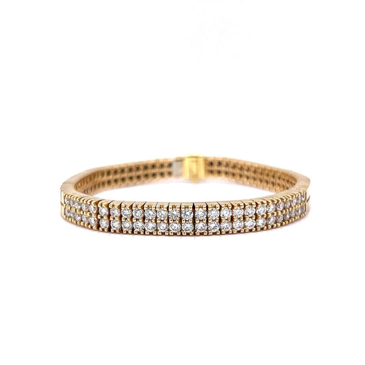 2.00 Round Brilliant Diamond Tennis Bracelet in 18k Yellow Gold