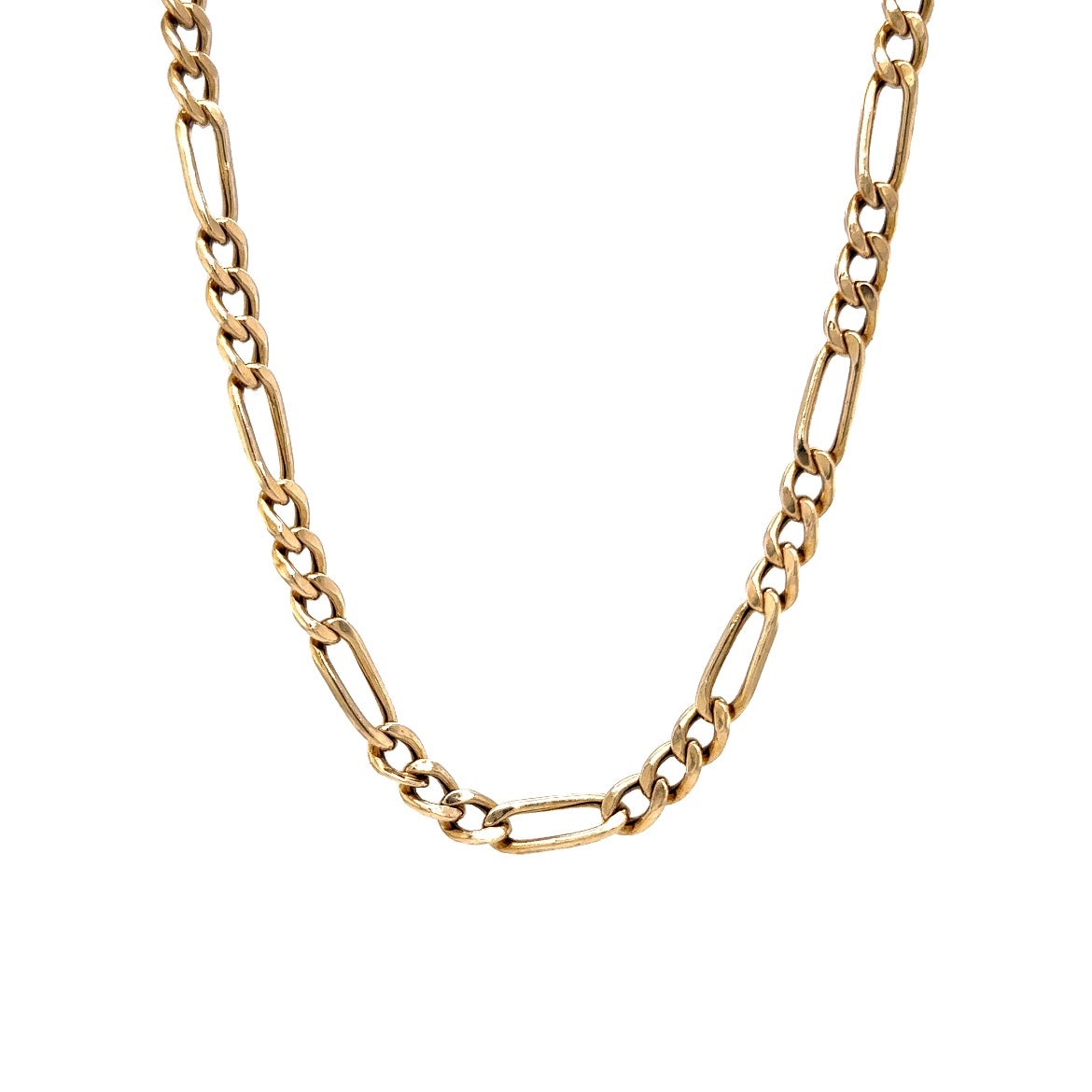 Figaro Chain Necklace in 14k Yellow Gold