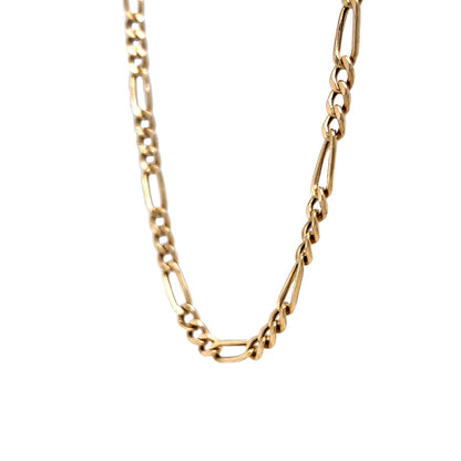 Figaro Chain Necklace in 14k Yellow Gold