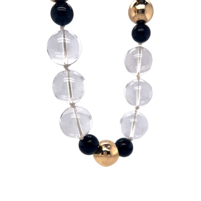 16" Beaded Necklace in 14k Yellow Gold