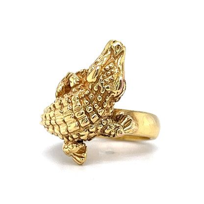 Alligator Cocktail Ring in 14k Yellow Gold