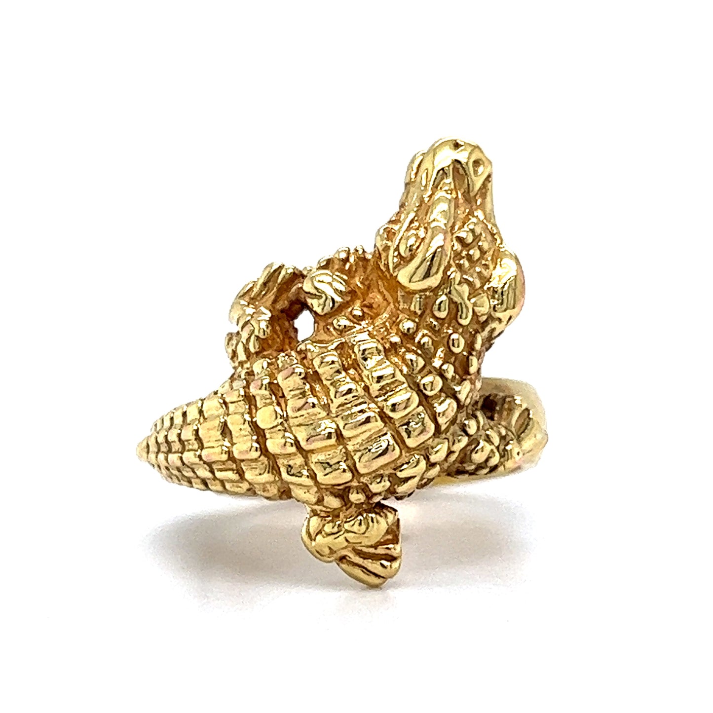 Alligator Cocktail Ring in 14k Yellow Gold