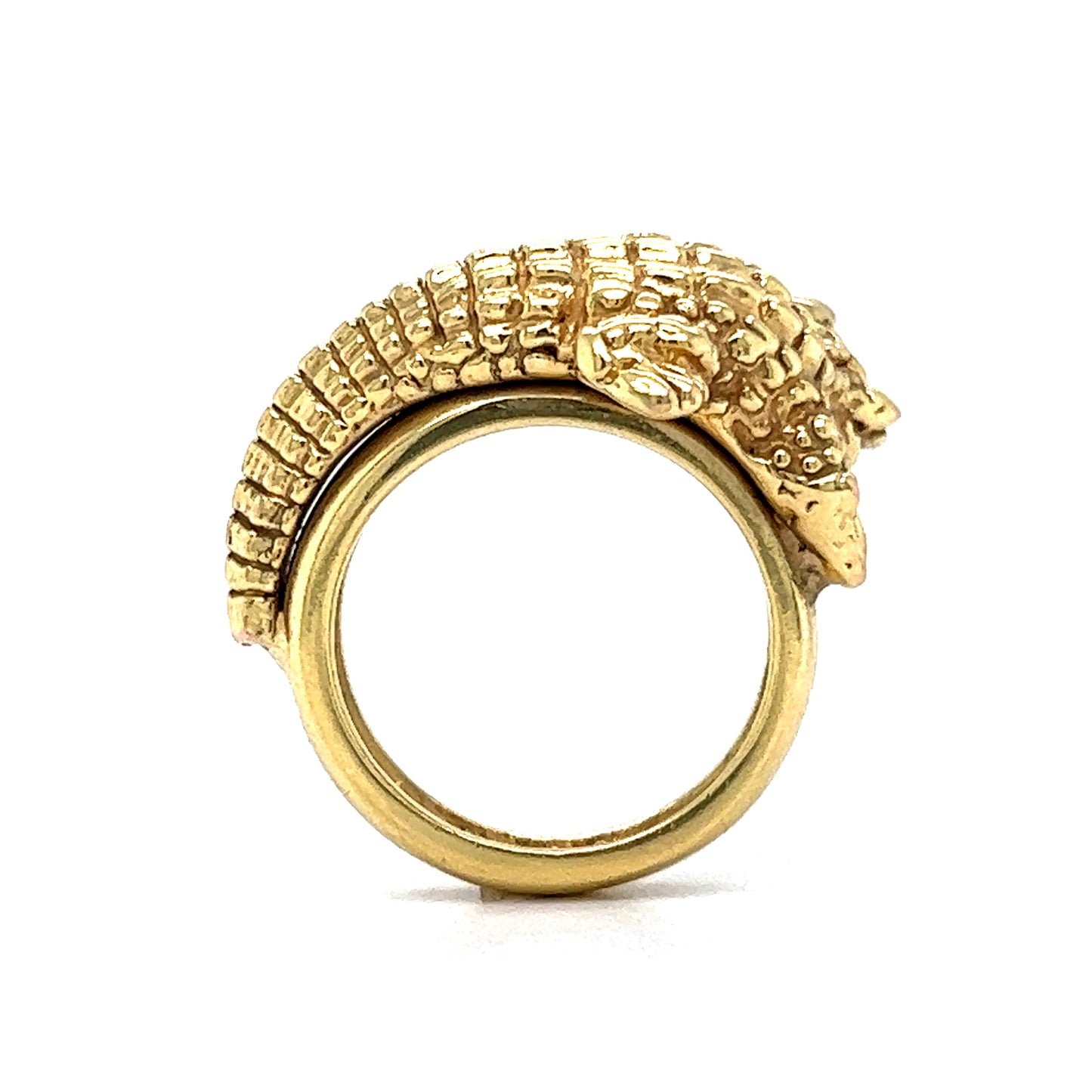 Alligator Cocktail Ring in 14k Yellow Gold