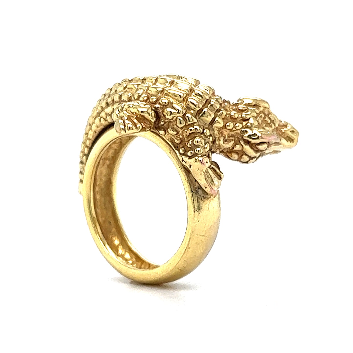 Alligator Cocktail Ring in 14k Yellow Gold