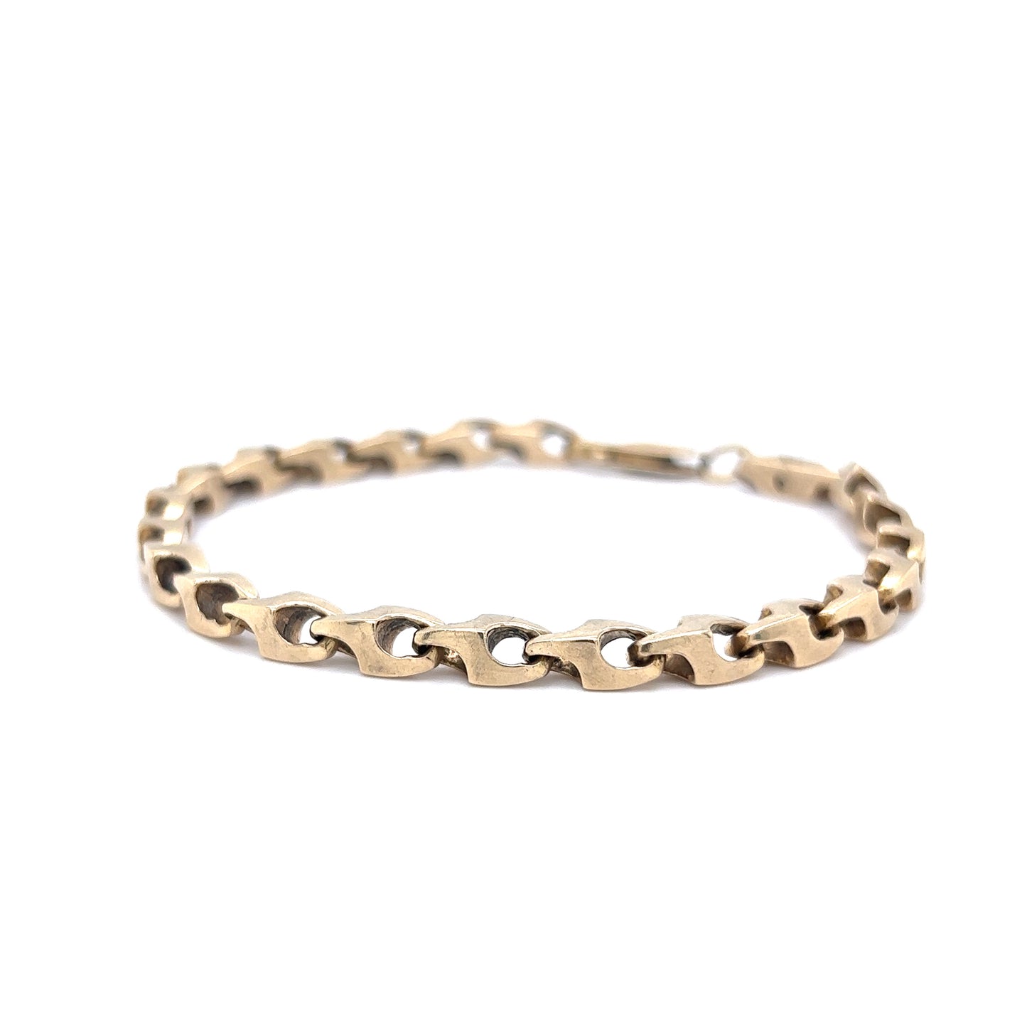 Men's Geometric Link Bracelet in 14k Yellow Gold