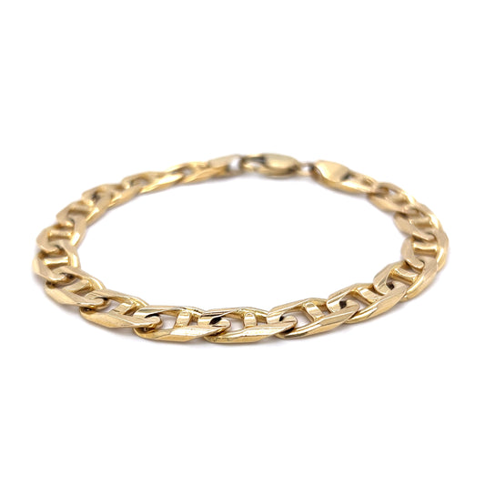 Men's Mariner Link Chain Bracelet in 14k Yellow Gold