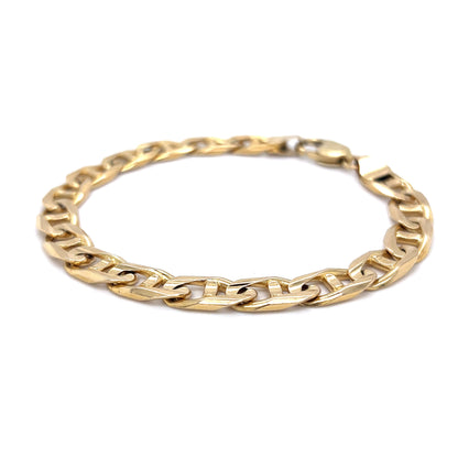 Men's Mariner Link Chain Bracelet in 14k Yellow Gold
