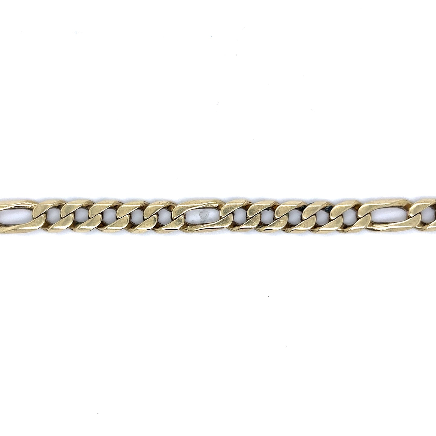 Men's Figaro Style Bracelet in 14k Yellow Gold
