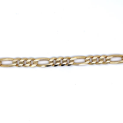 Men's Figaro Link Bracelet in 14k Yellow Gold