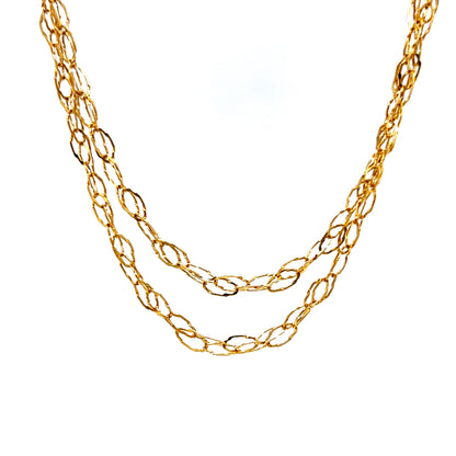 35" Chain Link Necklace in 14k Yellow Gold