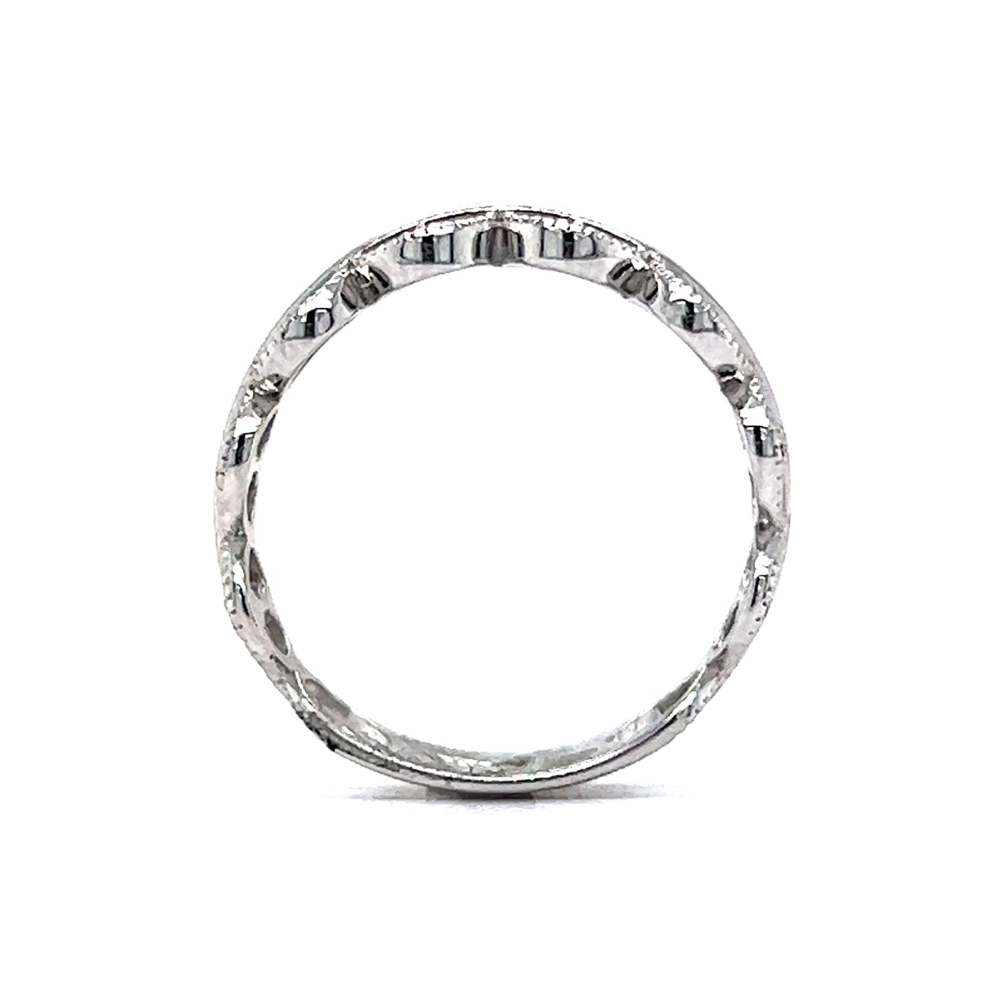 Modern Diamond Stacking Ring in 18K White Gold