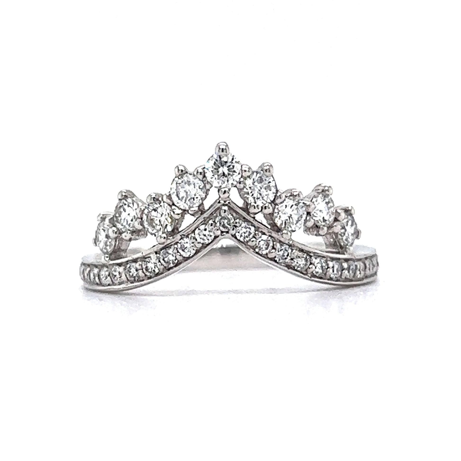 Tiara diamond wedding band Clearance