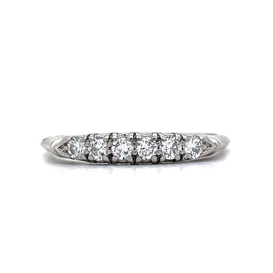 Mid-Century .24 Diamond Wedding Band in Platinum