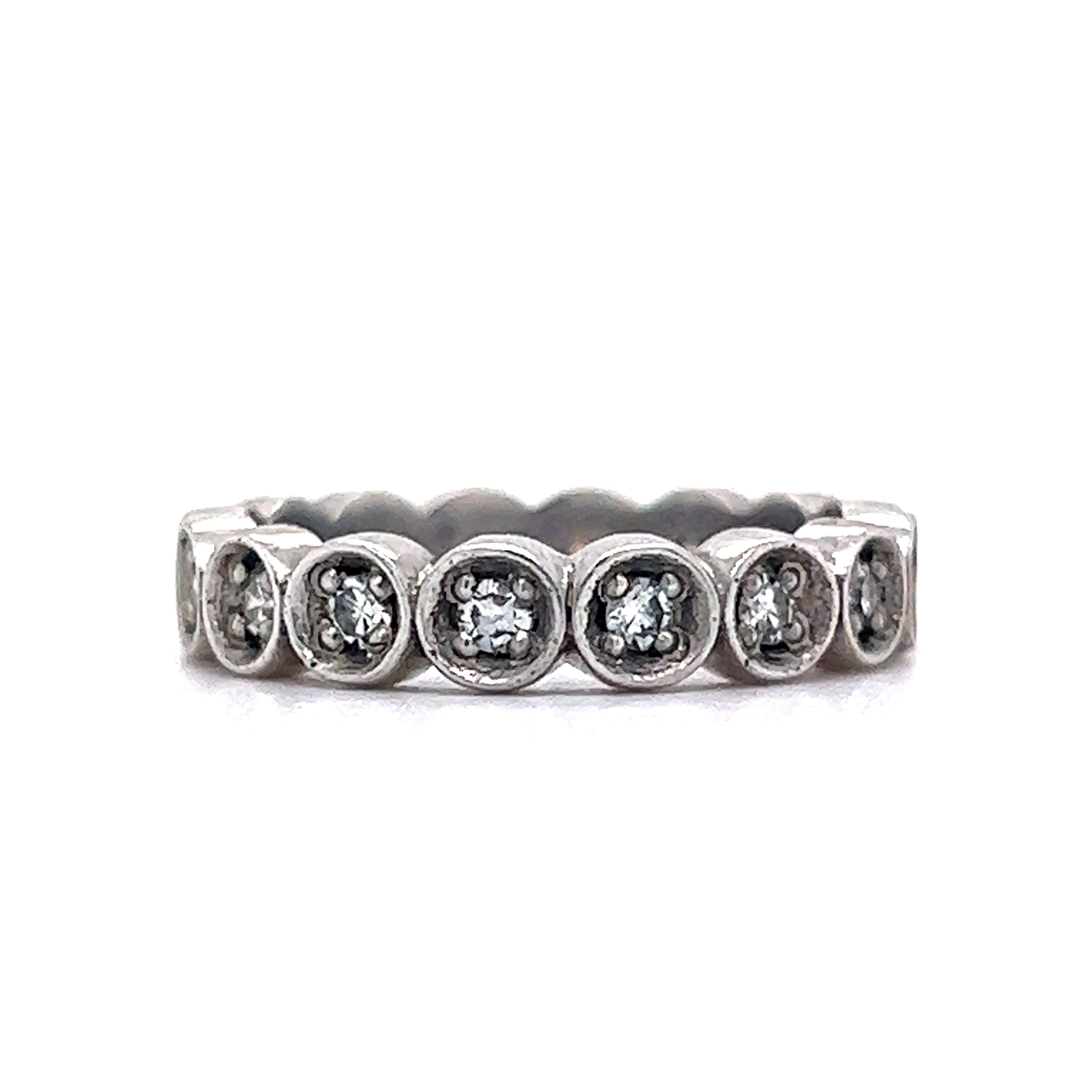 Vintage diamond hot sale eternity band