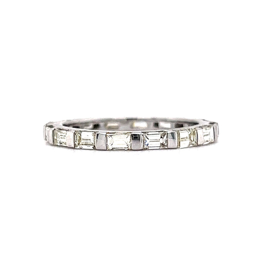 Baguette Diamond Eternity Wedding Band in 14k White Gold