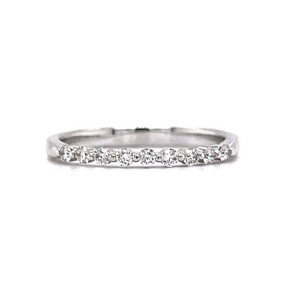 Shared Prong Diamond Wedding Band in 14k White Gold
