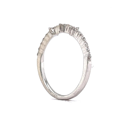 Pave Diamond Cluster Stacking Ring in 14k White Gold