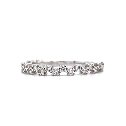 .31 Staggered Diamond Wedding Band in 14k White Gold