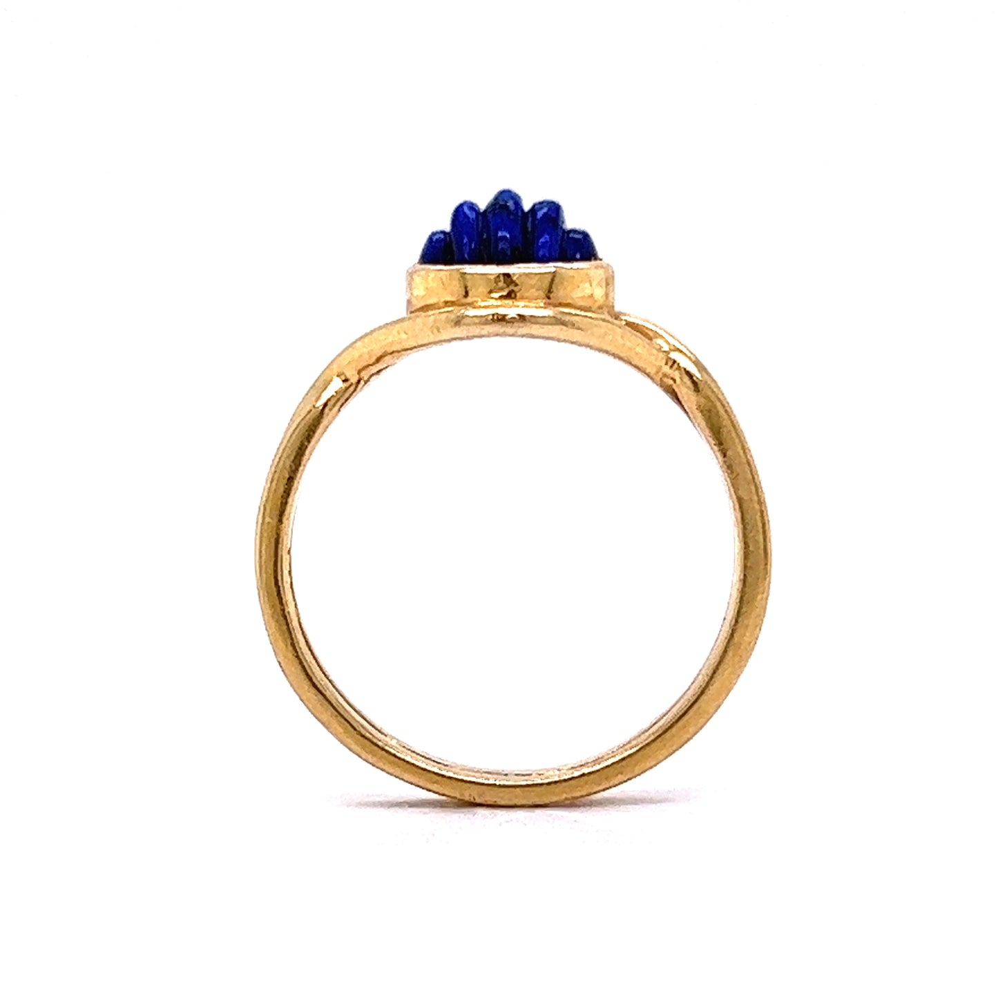 1.27 Lapis Lazuli Cabochon Ring in Yellow Gold