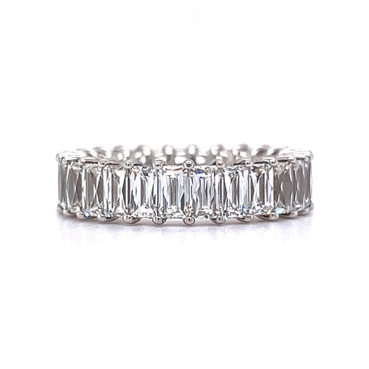 5.25 French Cut Diamond Eternity Band in 18k White Gold