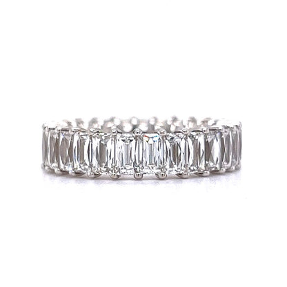 5.25 French Cut Diamond Eternity Band in 18k White Gold