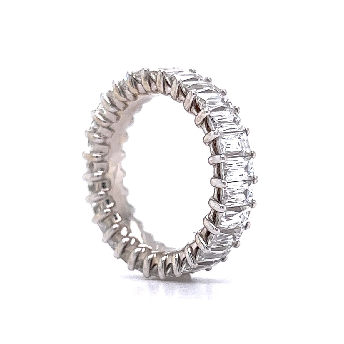 5.25 French Cut Diamond Eternity Band in 18k White Gold