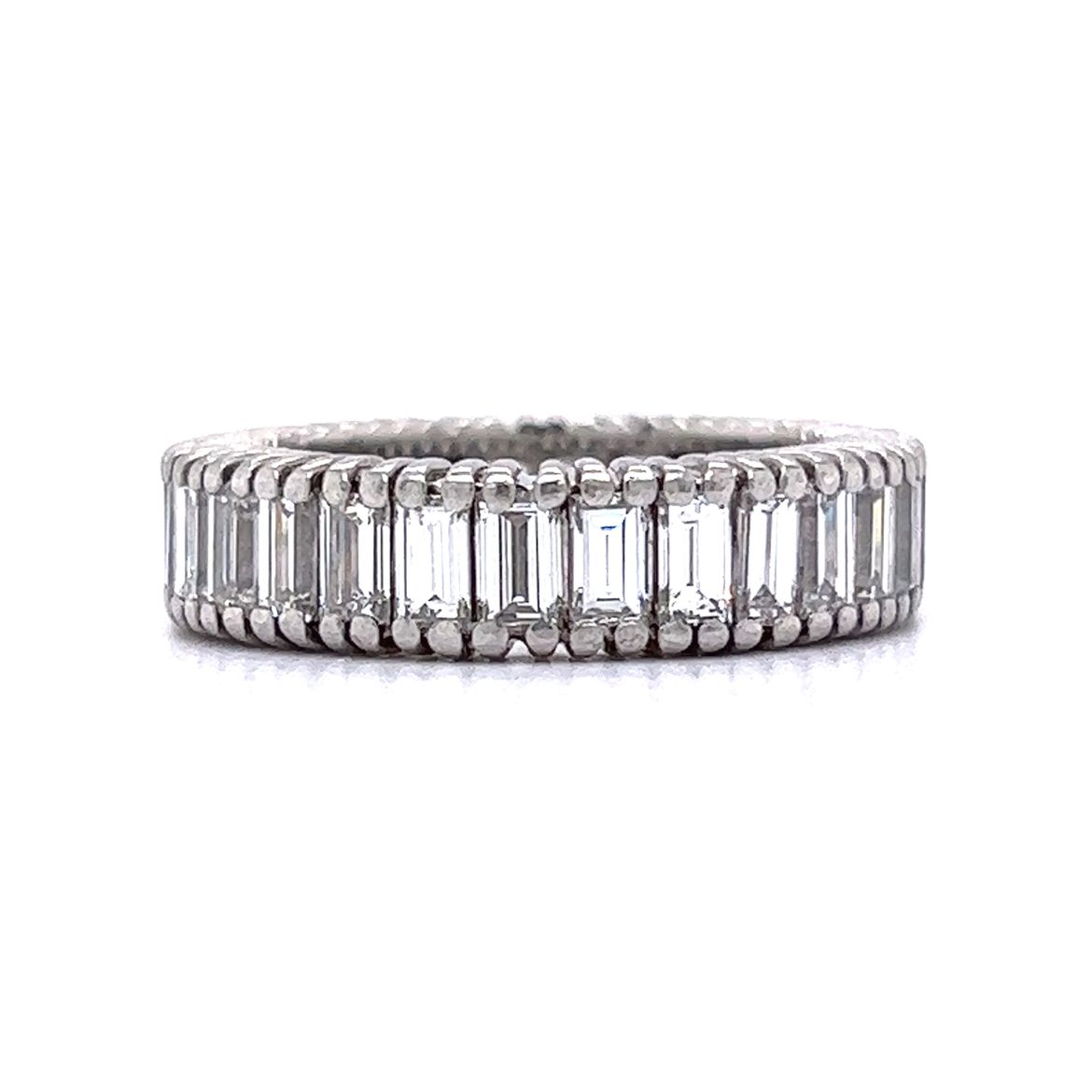 5.22 Emerald Cut Diamond Band in Platinum