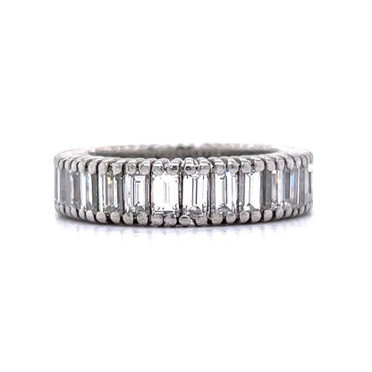 5.22 Emerald Cut Diamond Band in Platinum