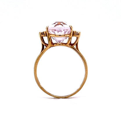 5.99 Vintage Kunzite Cocktail Ring in 14k Yellow Gold