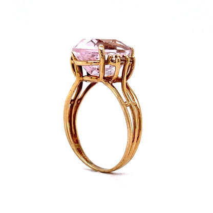 5.99 Vintage Kunzite Cocktail Ring in 14k Yellow Gold