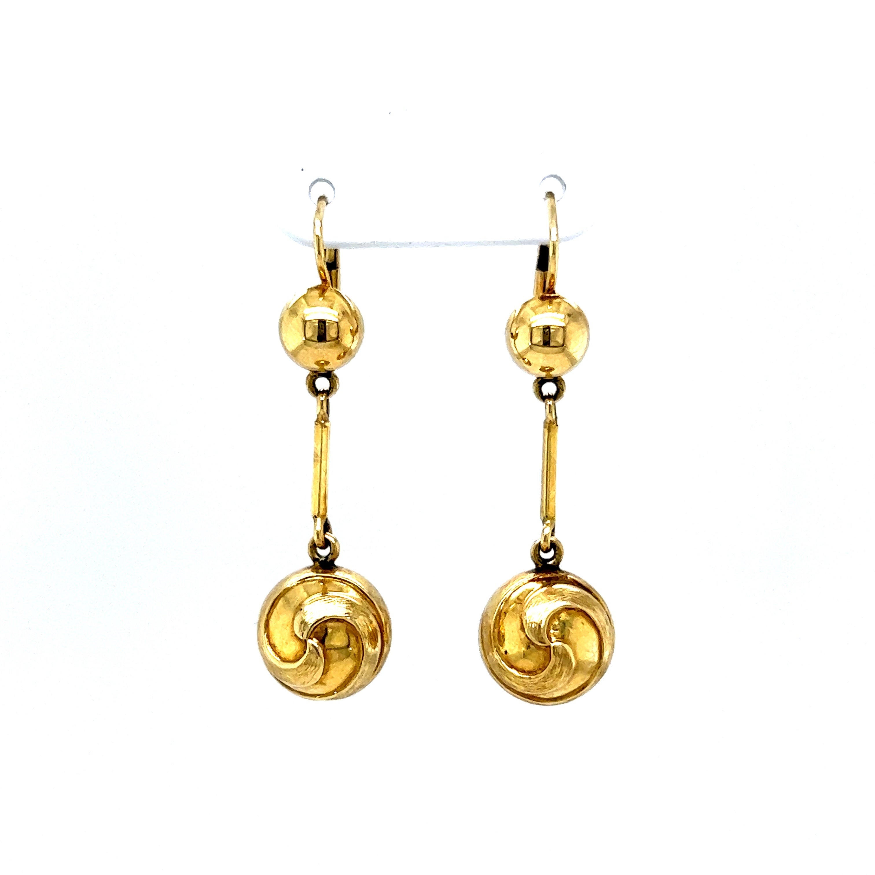 Golden Textured Oval And Semi Circle Drop Earring – Adore By Priyanka