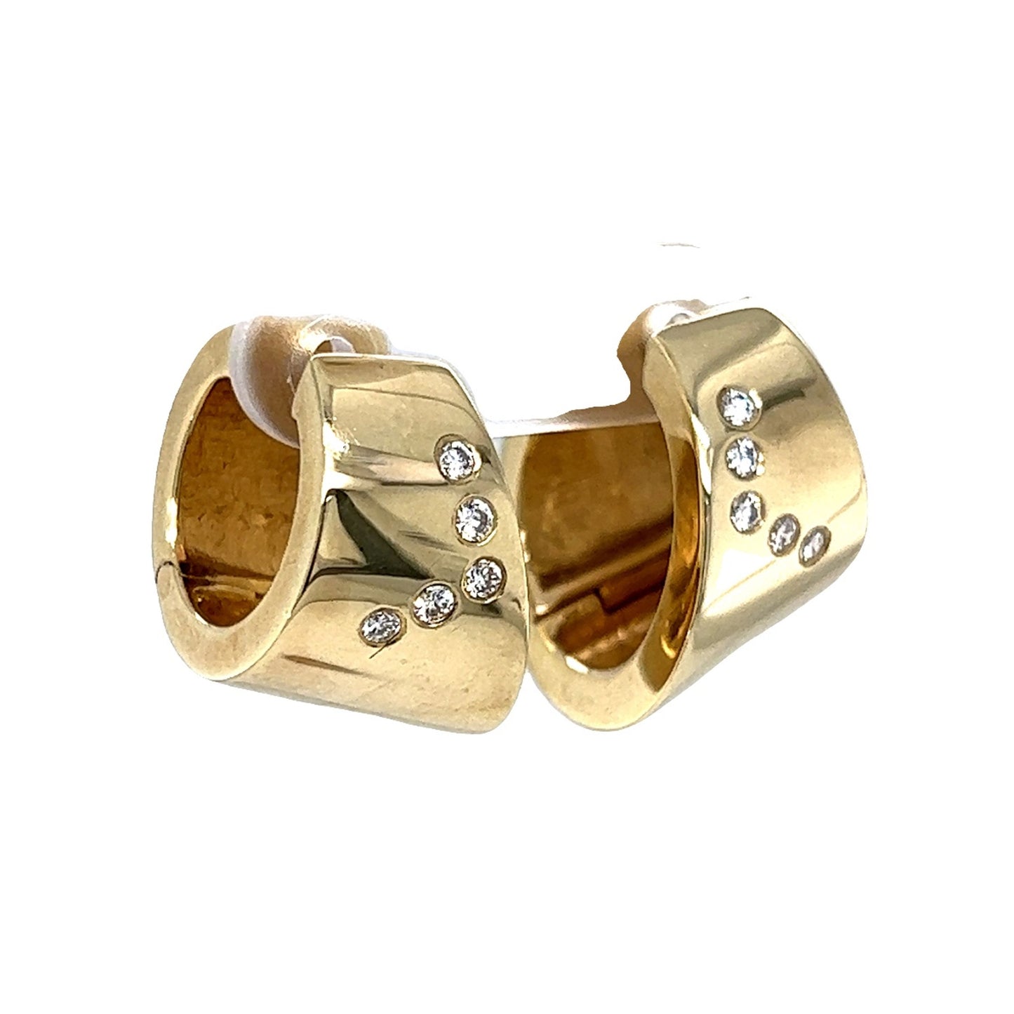 .28 Round Brilliant Diamond Hoop Earrings in 14k Yellow Gold
