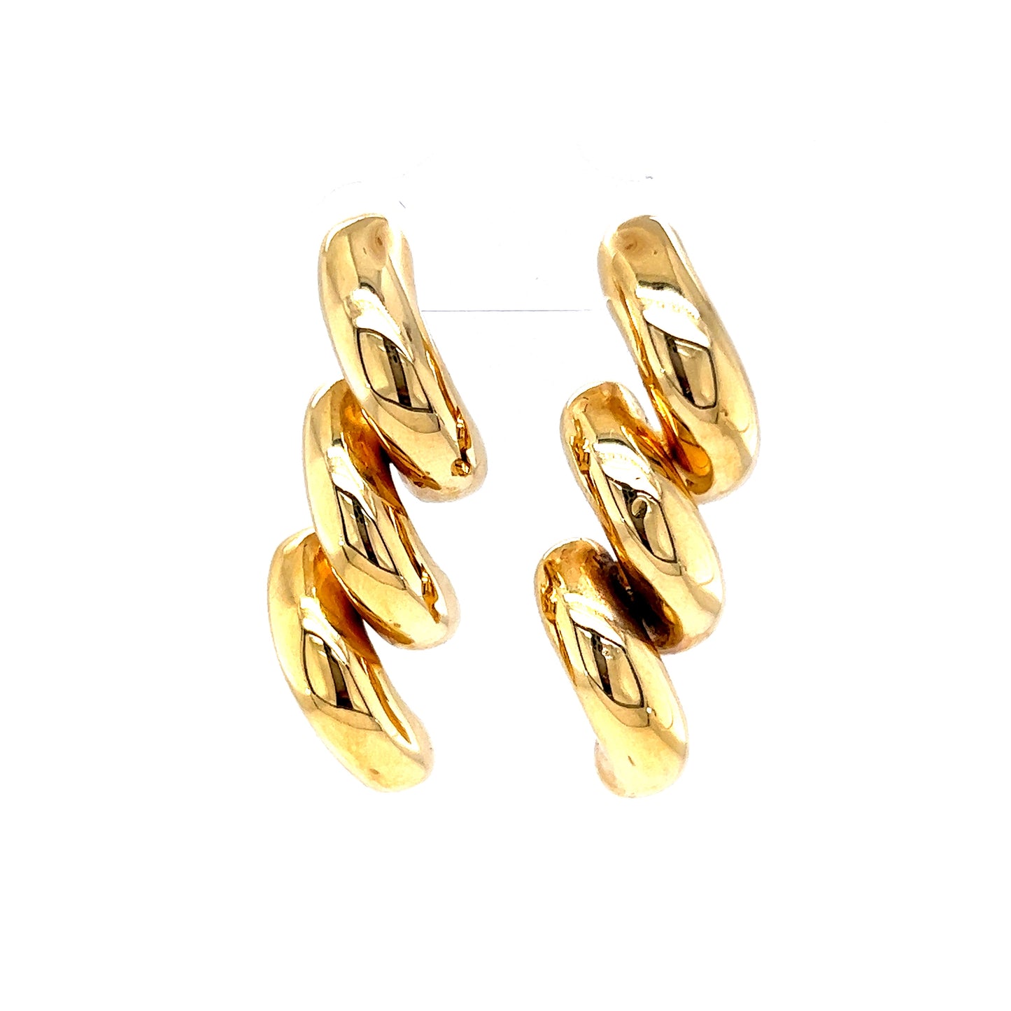 Chic Spiral Earrings in 14k Yellow Gold