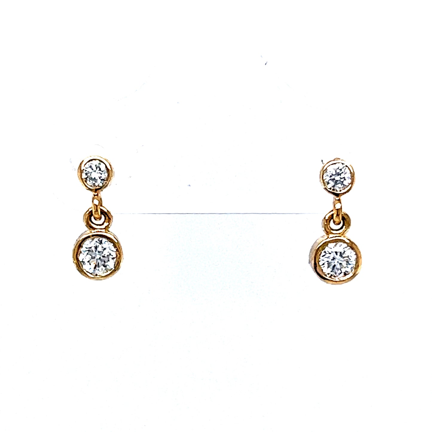 .26 Diamond Dangle Earrings in 14k Yellow Gold