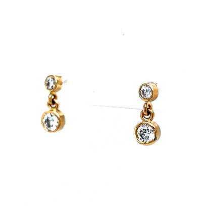 .26 Diamond Dangle Earrings in 14k Yellow Gold