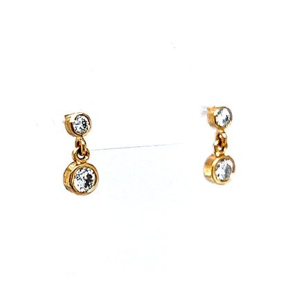.26 Diamond Dangle Earrings in 14k Yellow Gold