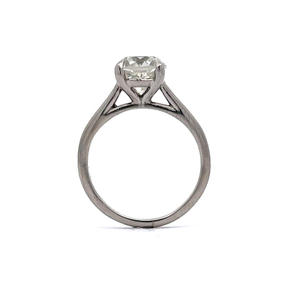 2.02 Old European Diamond Solitaire Engagement Ring in Platinum