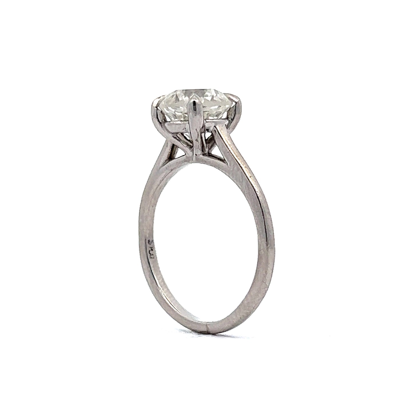 2.02 Old European Diamond Solitaire Engagement Ring in Platinum