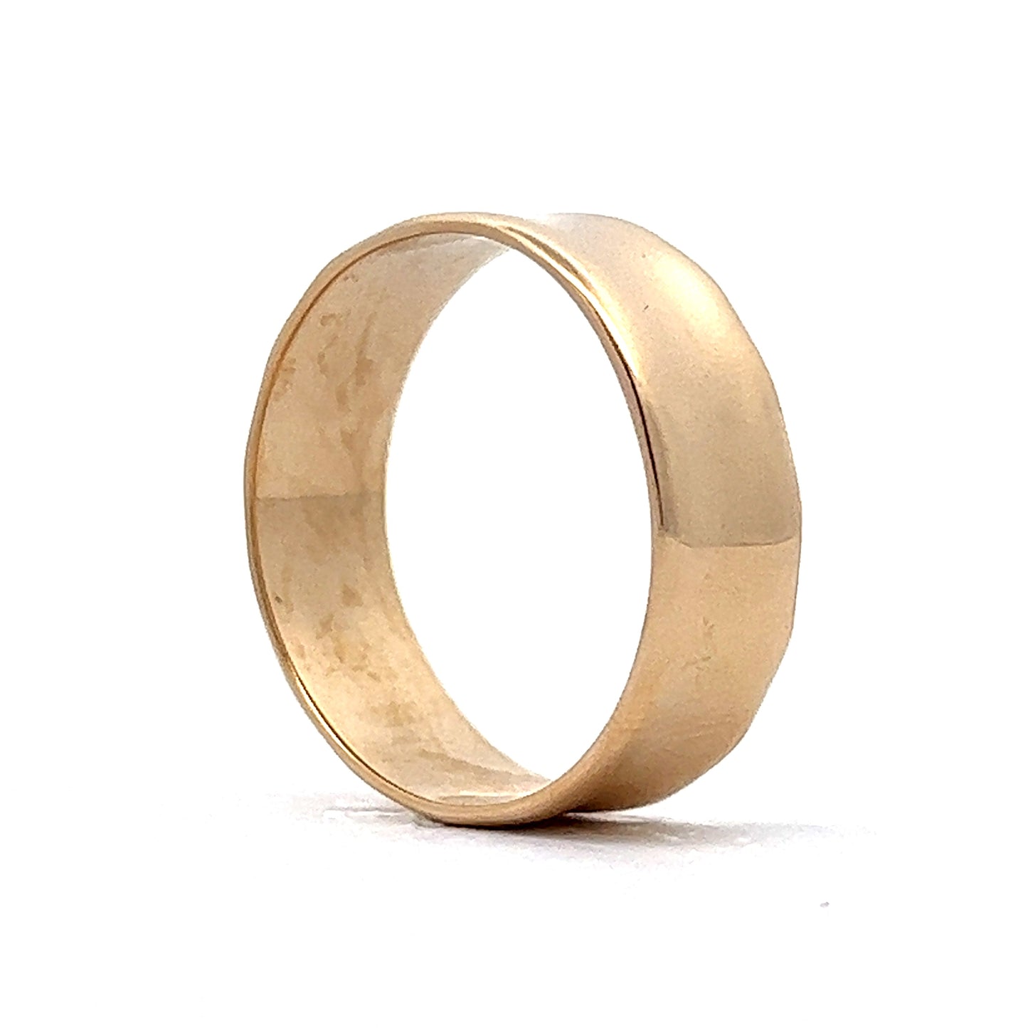 Men's Wide Wedding Band in 14k Yellow Gold