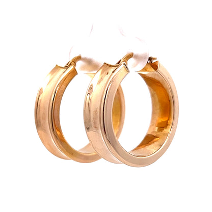 Simple Hoop Earrings in 14k Yellow Gold