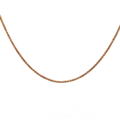 20" Wheat Chain Necklace in 14k Yellow Gold