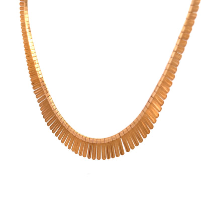 Fringed Collar Necklace in 14k Yellow Gold