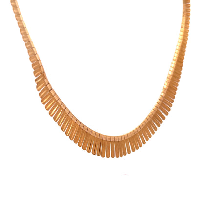 Fringed Collar Necklace in 14k Yellow Gold