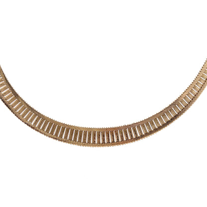 Textured Collar Necklace in 14k Yellow Gold