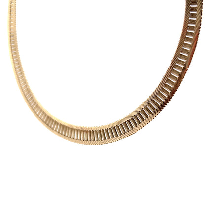 Textured Collar Necklace in 14k Yellow Gold