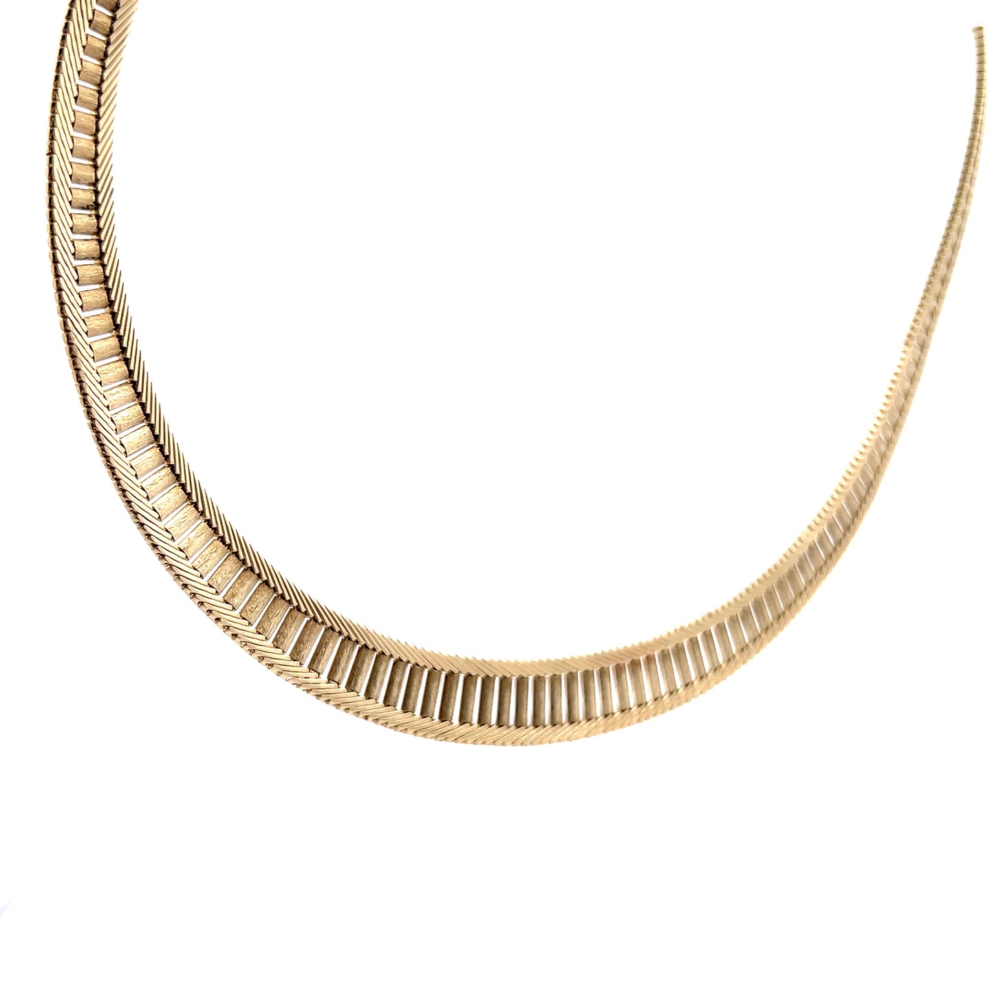 Textured Collar Necklace in 14k Yellow Gold