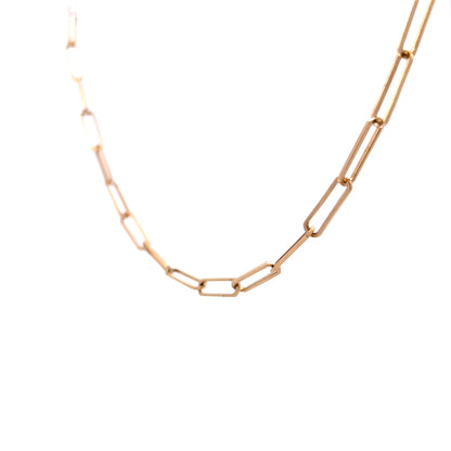 Paperclip Necklace in 14k Yellow Gold